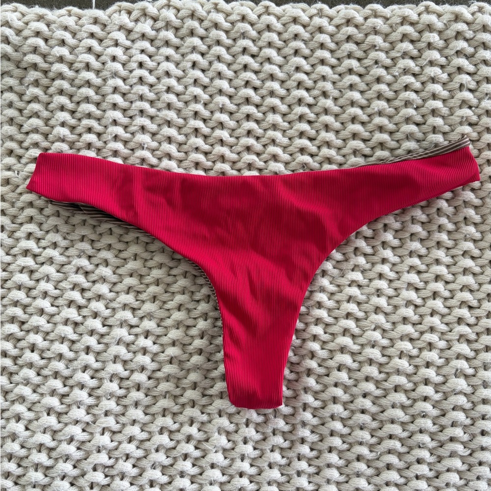 Acacia Swimwear Sangria Ribbed Hookipa Bottom